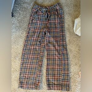 Plaid Free People Trousers